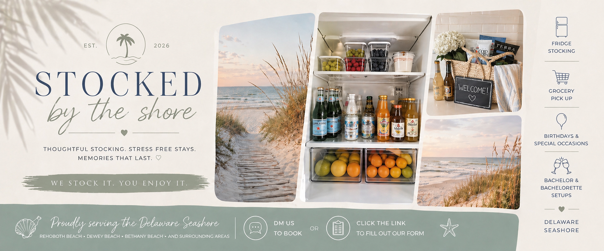 Stocked by the Shore beach banner